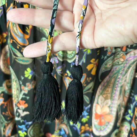 Johnny Was Jade Bryce Maxi Dress in Black Multi Paisley Print Size Small - Picture 5 of 7